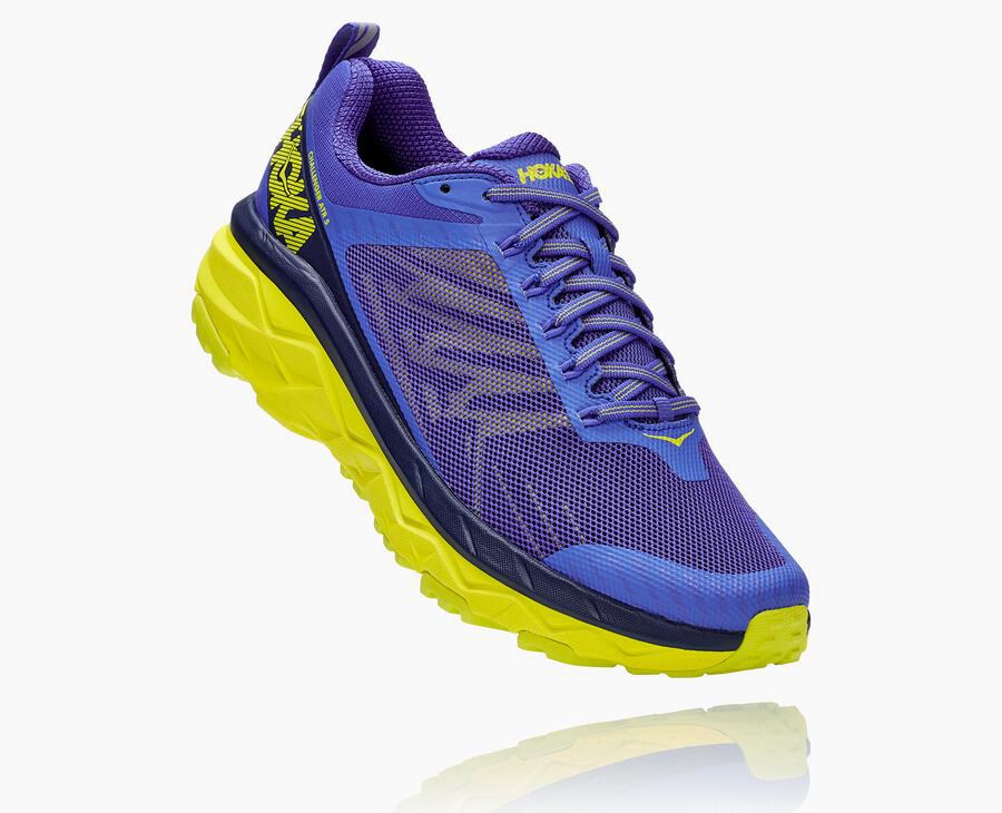 Tenis Trail Hoka One One Masculino Azuis/Verdes - Challenger Atr 5 - 149-MUHAGB